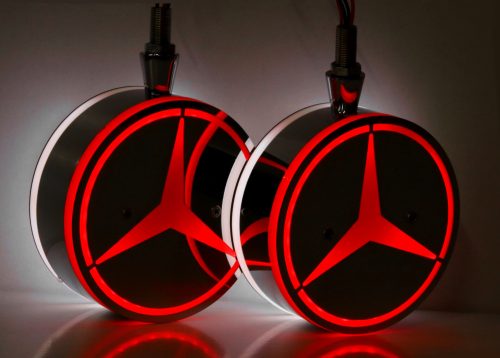 MERCEDES Amerikai helyzetjelző LOLLIPOP piros-fehér PÁRBAN