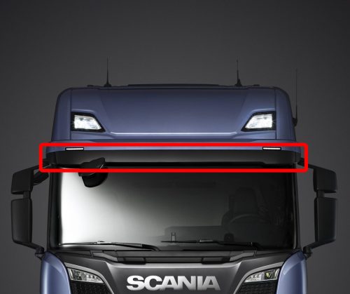 Scania R széria 2017-től napellenző alsó rész 22cm FÜST SZÍNŰ