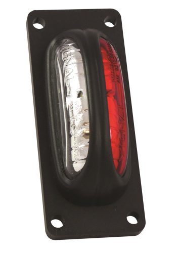 Vignal LED szélességjelző lámpa 12/24V PIROS/FEHÉR TALPAS