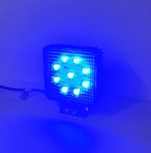 Munkalámpa 9 LED-es (110x110mm) KÉK FÉNY