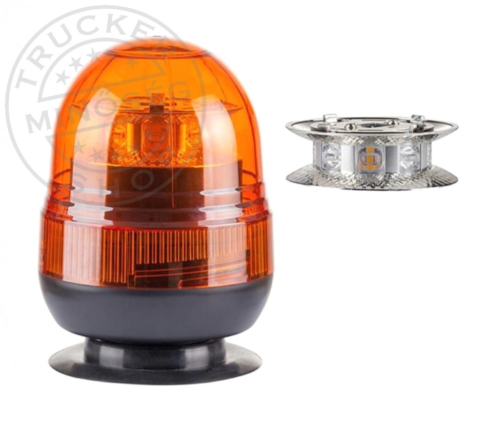 TruckerShop CREE LED sárga villogó 12/24V mágneses VULCAN PLUS