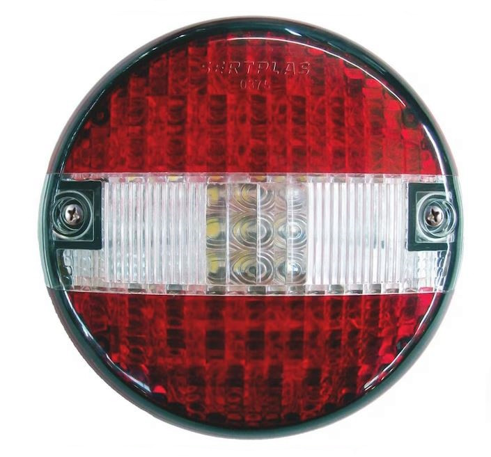 TruckerShop LED-es kör hátsó lámpa 140mm 24V KÖD+TOLATÓ